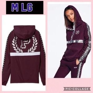 VS PINK BLING SNAP FUNNEL NECK SPORT JACKET M LG